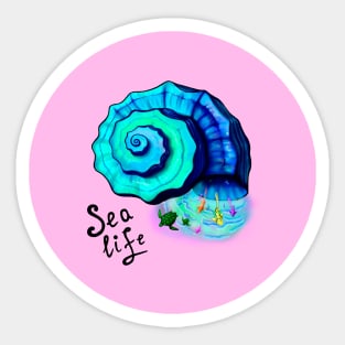 Sea life artwork Sticker